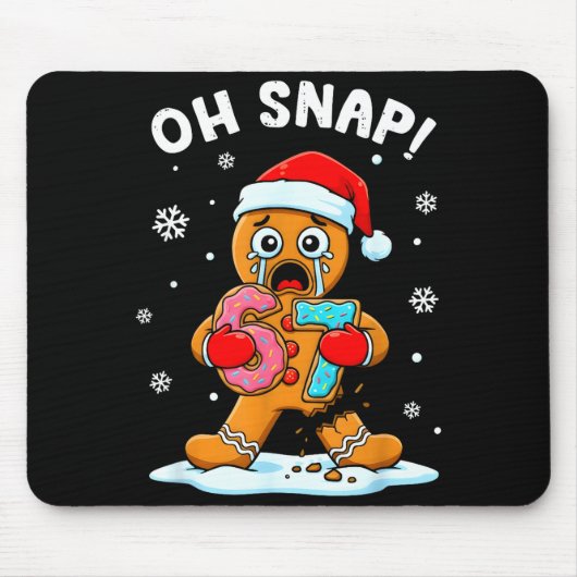 67 Kerstmis Oh Snap Peperkoekman 6 7 Grappige Meme Muismat (Voorkant)