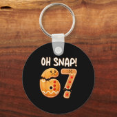 67 Kerstmis Oh Snap Peperkoekman 6 7 Grappige Meme Sleutelhanger (Voorkant)