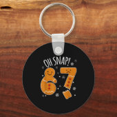 67 Kerstmis Oh Snap Peperkoekman 6 7 Meme Xmas Sleutelhanger (Voorkant)