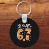 67 Kerstmis Oh Snap Peperkoekman 6 7 Meme Xmas  Sleutelhanger (Voorkant)