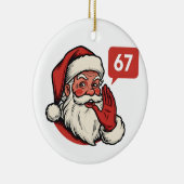 67 Kerstmis Prettig Zes Zeven Brainrot Sinterklaas Keramisch Ornament (Rechts)