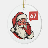 67 Kerstmis Prettig Zes Zeven Brainrot Sinterklaas Keramisch Ornament (Links)