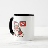 67 Kerstmis Prettig Zes Zeven Brainrot Sinterklaas Mok (Voorkant links)