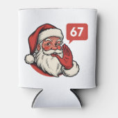 67 Kerstmis Prettige Zes Zeven Hersensap Kerstman Blikjeskoeler (Voorkant)