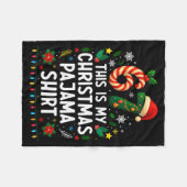 67 Kerstmis Pyjama Shirt 6 7 Grappige Meme Tiener Fleece Deken (Voorkant (Horizontaal))