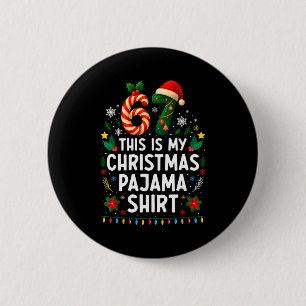 67 Kerstmis Pyjama Shirt 6 7 Grappige Meme Tiener Ronde Button 5,7 Cm