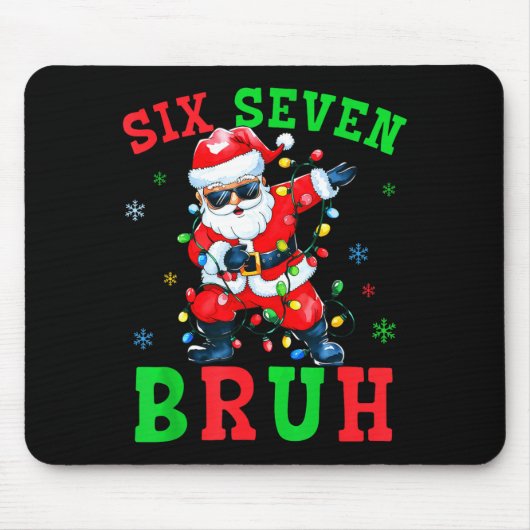 67 Kerstmis Six Seven Bruh Meme Sinterklaas Dabbin Muismat (Voorkant)