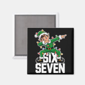 67 Kerstmis Zes Zeven 6 7 Meme Grappige Dabbing El Magneet (Voorkant / Achterkant)
