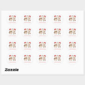 67 Kerstmuts Kerstmis Zes Zeven Grappige Uitsprake Ronde Sticker (Vel)
