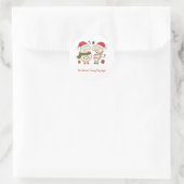 67 Kerstmuts Kerstmis Zes Zeven Grappige Uitsprake Ronde Sticker (Tas)