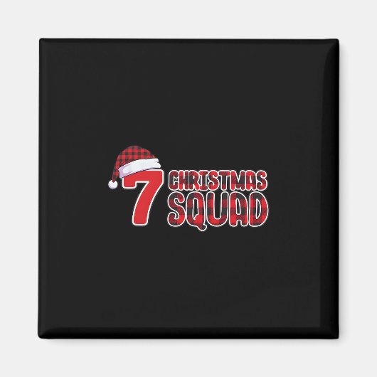 67 Kerstshirt Zes Zeven Meme Squad 67 Rode Plaid Magneet (Voorkant)