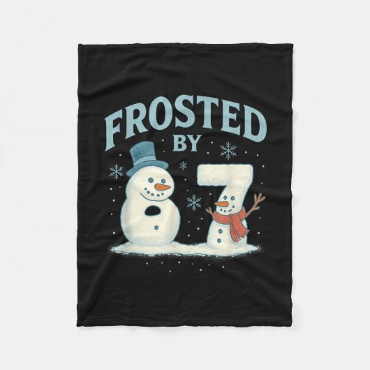 67 Kerstsneeuwman 6 7 Internet Meme Kerstmis 67 Fleece Deken (Voorkant)