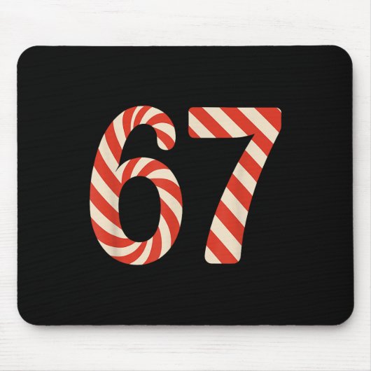 67 Kerstsnoep 6 7 Meme Feestdag Gen Alpha Slang Muismat (Voorkant)