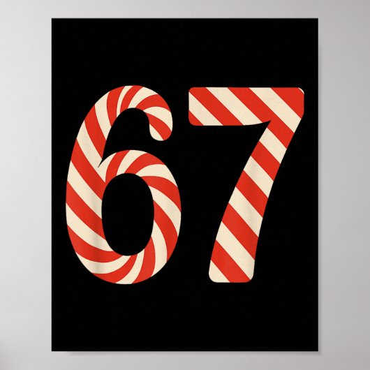 67 Kerstsnoep 6 7 Meme Vakantie Gen Alpha Slang Poster (Voorkant)