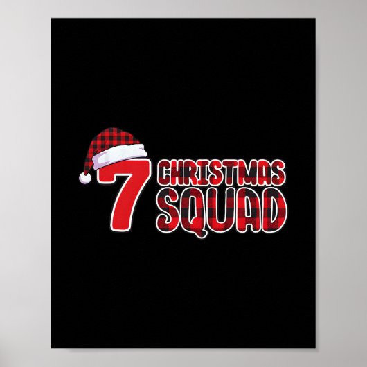 67 Kersttrui Zes Zeven Meme Squad 67 Rode Plaid Poster (Voorkant)
