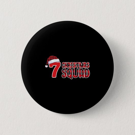 67 Kersttrui Zes Zeven Meme Squad 67 Rode Plaid Ronde Button 5,7 Cm (Voorkant)