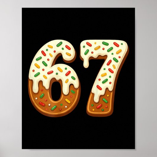 67 Kerstvakantie 6 7 Meme Gen Alpha Sla Back Poster (Voorkant)