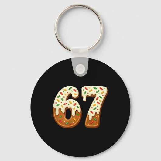 67 Kerstvakantie 6 7 Meme Gen Alpha Sla Back Sleutelhanger (Voorkant)