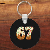 67 Kerstvakantie 6 7 Meme Gen Alpha Sla Back Sleutelhanger (Voorkant)