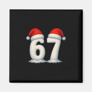 67 Kerstvakantie Sneeuw Nummers 6 7 Meme Gen Alp Magneet