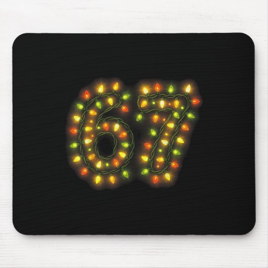 67 Kerstverlichting 6 7 Meme Gen Alpha Sla Muismat (Voorkant)