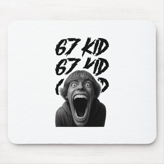 67 Kind 67 Meme Zes Zeven 6-7 Grappige Internetgra Muismat (Voorkant)