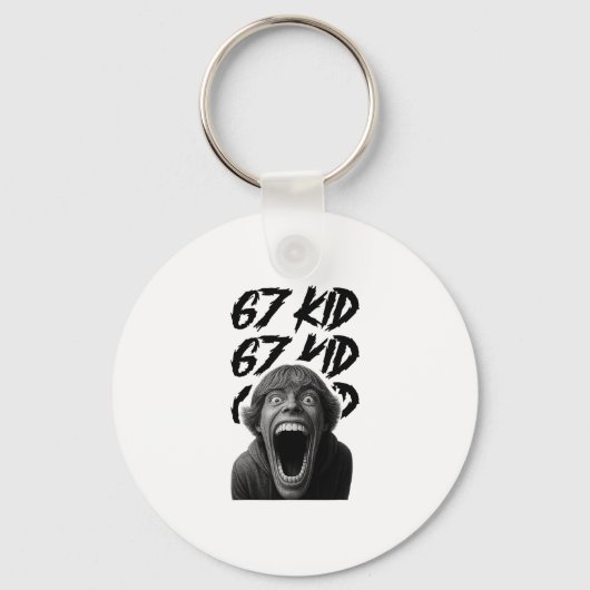 67 Kind 67 Meme Zes Zeven 6-7 Grappige Internetgra Sleutelhanger (Voorkant)