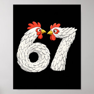 67 Kip Meme Zes Zeven Grappig Kinderen Tiener Kip Poster
