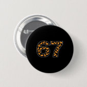 67 Kipnuggets Zes Zeven Ronde Button 5,7 Cm (Voorkant /achterkant)