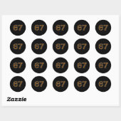 67 Kipnuggets Zes Zeven  Ronde Sticker (Vel)