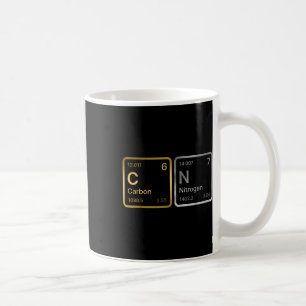 67 Koolstof Stikstof Wetenschap Scheikunde Periodi Koffiemok