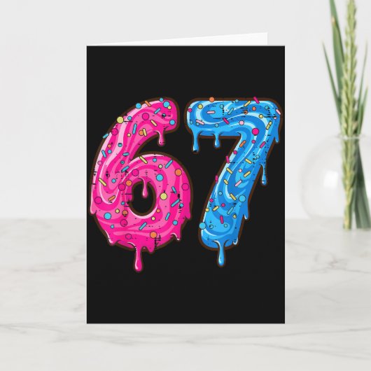 67 Kostuum Zes Zeven Meme Nummer 6 7 Op Het Jonger Kaart (Voorkant)