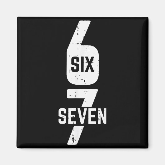 67 Kostuum Zes Zeven Meme Nummer 6 7 Op Het Mannen Magneet (Voorkant)