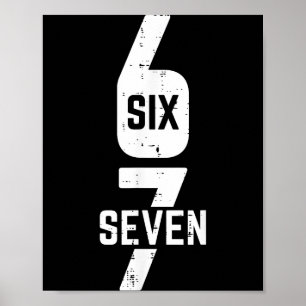 67 Kostuum Zes Zeven Meme Nummer 6 7 Op Het Mensen Poster