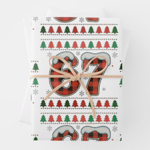 67 Lelijke Kerstmis Xmas Rode Buffalo Plaid Vakant Inpakpapier Vel