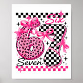 67 Leopard Checkered Six Seven Meme 6-7 Teachers Poster (Voorkant)