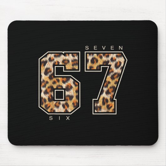 67 Leopard Pattern Retro Sixty Seven Animal Skin S Muismat (Voorkant)