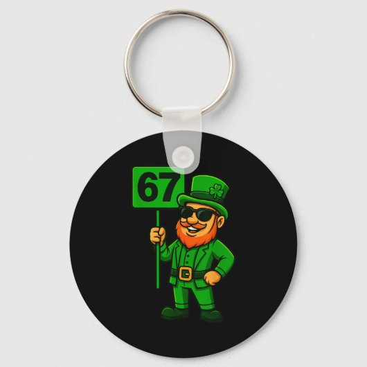67 Leprechaun Six Seven Gen Meme Lucky Vibes St Pa Sleutelhanger (Voorkant)