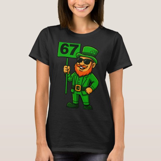 67 Leprechaun Six Seven Gen Meme Lucky Vibes St Pa T-shirt (Voorkant)