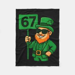67 Leprechaun Zes Zeven Gen Meme Geluksstralen St. Fleece Deken