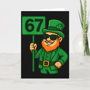 67 Leprechaun Zes Zeven Gen Meme Geluksstralingen  Kaart