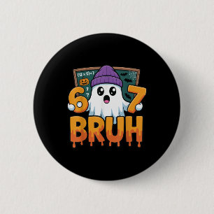 67 Leraar Geest Zes Zeven Meme Wiskunde Vergelijki Ronde Button 5,7 Cm