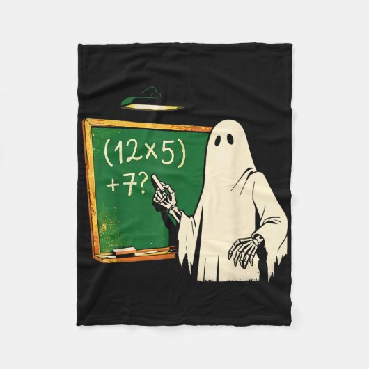 67 Leraar Halloween Geest Zes Zeven Meme Brainrot Fleece Deken (Voorkant)