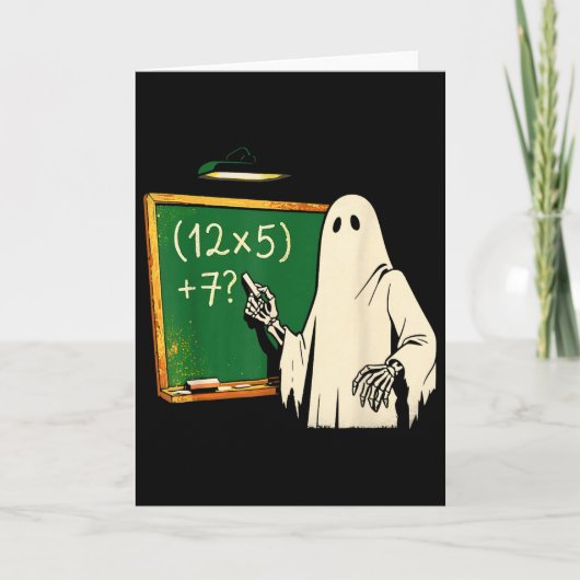 67 Leraar Halloween Geest Zes Zeven Meme Brainrot Kaart (Voorkant)