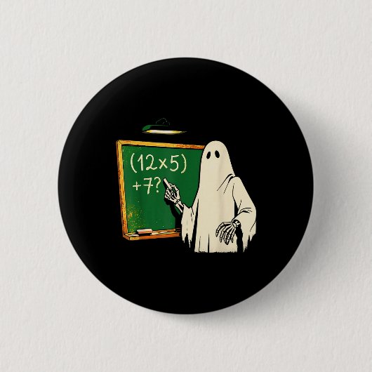 67 Leraar Halloween Geest Zes Zeven Meme Brainrot Ronde Button 5,7 Cm (Voorkant)