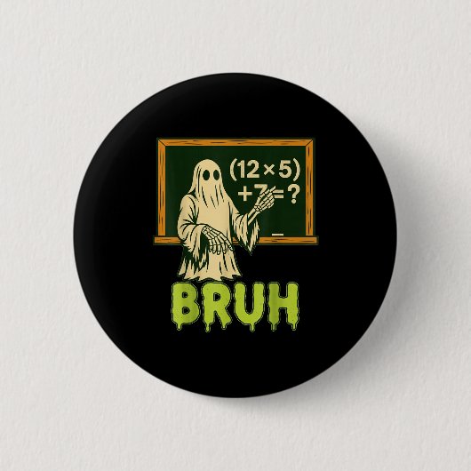 67 Leraar Halloween Geest Zes Zeven Meme Brainrot Ronde Button 5,7 Cm (Voorkant)