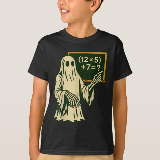 67 Leraar Halloween Geest Zes Zeven Meme Brainrot T-shirt (Voorkant)