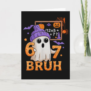 67 Leraar Halloween Geest Zes Zeven Meme Wiskunde  Kaart