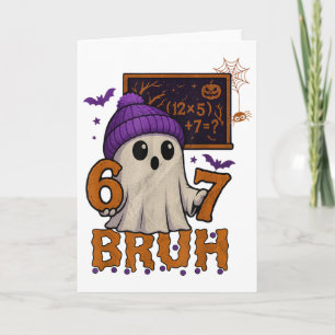 67 Leraar Halloween Geest Zes Zeven Meme Wiskunde  Kaart