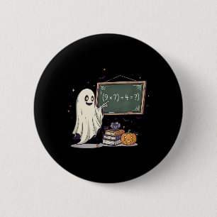 67 Leraar Halloween Geest Zes Zeven Meme Wiskunde  Ronde Button 5,7 Cm
